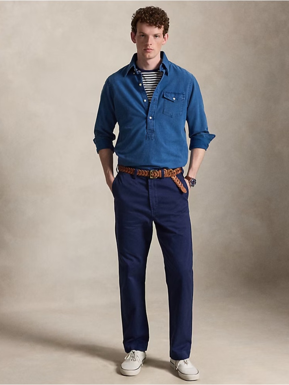 Polo Ralph Lauren Men’s stretch straight-fit chino Navy Blue Size 42X30 BNWT